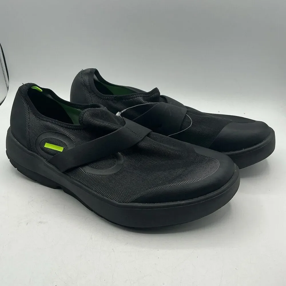 OOFOS Men’s 12.5 Black Mary Jane Slip On Recovery Walking Shoes EU 45.5